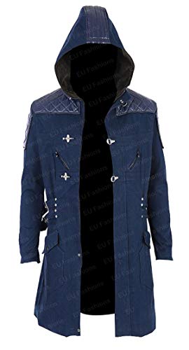 EU Fashions Devil May Cry 5 Nero Trenchcoat Gr. XX-Large, Nero Blue Cotton Coat von EU Fashions