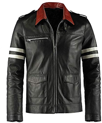 EU Fashions Herren Alex Mercer Prototype Dragon Gaming-Jacke, Schwarz Gr. M, Schwarze Echtlederjacke von EU Fashions