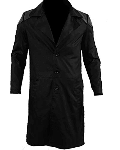 EU Fashions Herren Jungen Trenchcoat Billy Butcher Baumwolle Winter Gr. L, Schwarz – Mäntel für Herren von EU Fashions