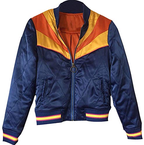 EU Fashions Satin Bomber Sunrise Bomberjacke Damen Gr. Large, Sunrise Bomber Jacke von EU Fashions