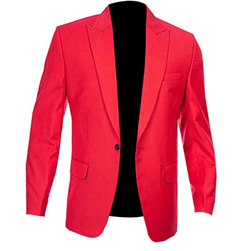 EU Fashions The Weeknd Blinding Lights Blazer Jacke, Rot, Blazer aus Baumwolle, Rot, M von EU Fashions