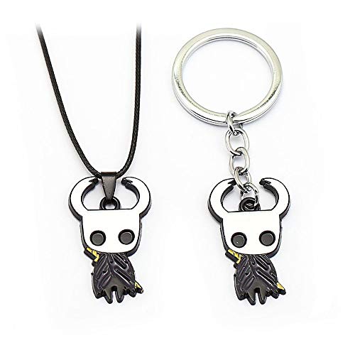 EU_LevinArt Hollow Knight Protagonist Halskette SEER Schlüsselbund BARDOON Anhänger Männer Frauen Mode Schmuck Charms Zubehör (2pcs) von EU_LevinArt