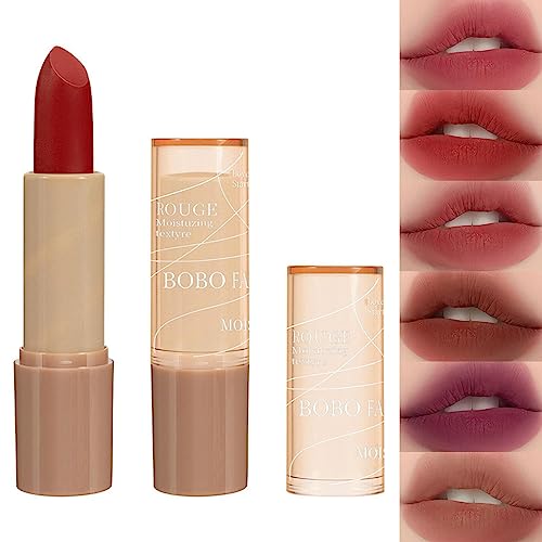 Creme-Matt-Lippenstift - Feuchtigkeitsspendender Lippenstift, nicht haftender Cup-Lippenglasur | Matter Lipgloss mit cremiger Textur und hoher Sättigung für den Alltag, Mädchen, Frauen, Eubeisaqi von EUBEISAQI