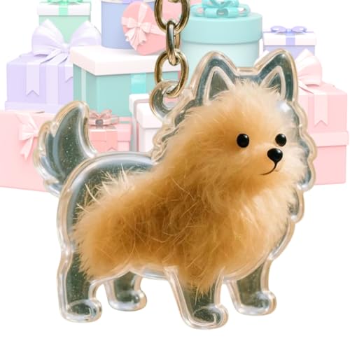 EUBEISAQI Hundehaar Schlüsselanhänger - Hundeform Haarsammler Behälter - Anhänger Behälter Charm Aufbewahrung Für Mädchen Männer Frauen Fans Handtasche Tasche von EUBEISAQI