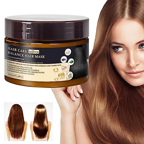 Haarpflegemaske,3,38fl Oz Hair Balance Haarpflegebalsam - Haar-Feuchtigkeitsspülung – pflegt krauses Haar, Lotion für Frauen, gesundes und glänzendes Haar Eubeisaqi von EUBEISAQI