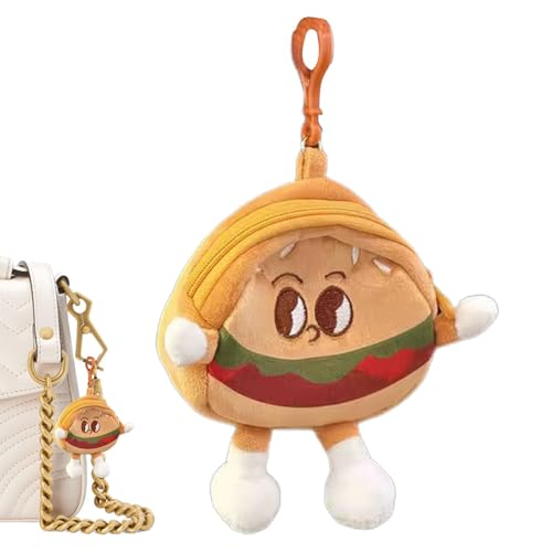 Kleine Münztasche - Hamburg Plüsch Münzbörse zur Aufbewahrung - Kleine Münzbörse Kopfhörertasche Handgemachte Anime Plüsch Geldbörse für Frauen Mädchen, Einzelnes Attribut, Refer to von EUBEISAQI