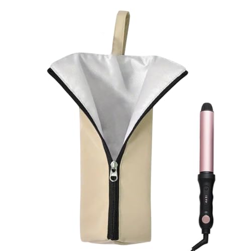 Lockenstab Tasche,Hitzebeständiger Make-up-Organizer | Staubdichte Aufbewahrungstasche für Lockenstäbe zu Hause und auf Reisen von EUBEISAQI