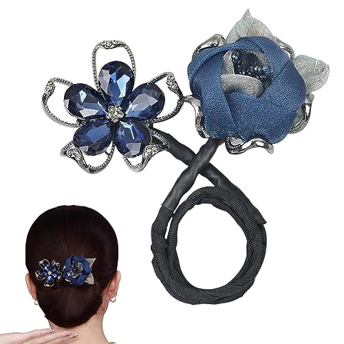 Strass-Blumen-Haar-Accessoires,Blumenmädchen Haarspangen Blumenknospen-Design - Blumen-Haarspangen für Frauen, Hochzeitsaccessoires, Haarschmuck für dickes und dünnes Haar Eubeisaqi von EUBEISAQI