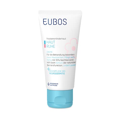 Eubos | HAUT RUHE Creme | 50ml | für trockene, empfindliche Kinder- und Babyhaut, auch Therapie begleitend bei Neurodermitis | Wirksamkeit & Verträglichkeit dermatologisch bestätigt von Eubos