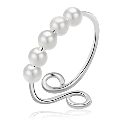 EUDORA Harmony Ball Anxiety Ring für Frauen, 925 Sterling Silber Anti-Stress Spinner Ring, Einstellbar, Fidget für Angst Stress Relief, Geschenk für Damen EUDORA Harmony Ball Anxiety Ring für Frauen, 925 Sterling Silber Anti-Stress Spinner Ring, Einstellbar, Fidget für Angst Stress Relief, Geschenk für Damen von EUDORA Harmony Ball