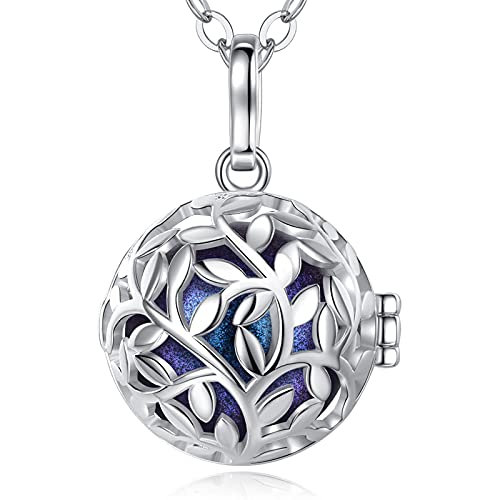 EUDORA Harmony Ball Baum des Lebens Anhänger, Bola Klangkugel Kette, Engel Anrufer Halskette Schmuck Kette Damen Mädchen Mutter Tochter Frauen Lehrer, 76,2cm … von EUDORA Harmony Ball