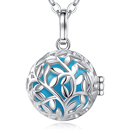 EUDORA Harmony Ball Baum des Lebens Anhänger, Bola Klangkugel Kette, Engel Anrufer Halskette Schmuck Kette Damen Mädchen Mutter Tochter Frauen Lehrer, 76,2cm von EUDORA Harmony Ball