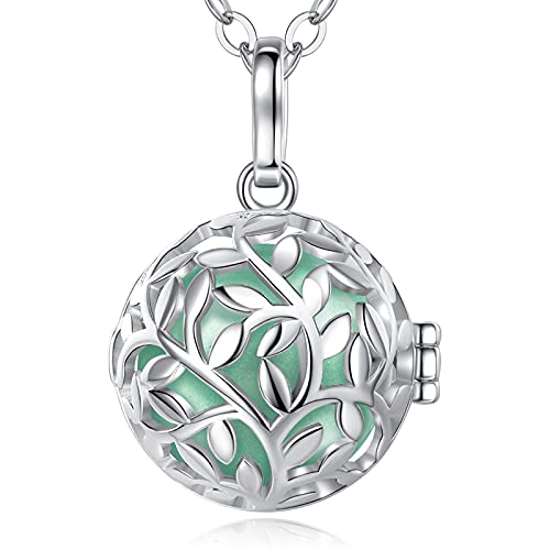 EUDORA Harmony Ball Baum des Lebens Anhänger, Bola Klangkugel Kette, Engel Anrufer Halskette Schmuck Kette Damen Mädchen Mutter Tochter Frauen Lehrer, 76,2cm von EUDORA Harmony Ball