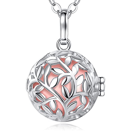 EUDORA Harmony Ball Baum des Lebens Anhänger, Bola Klangkugel Kette, Engel Anrufer Halskette Schmuck Kette Damen Mädchen Mutter Tochter Frauen Lehrer, 76,2cm von EUDORA Harmony Ball