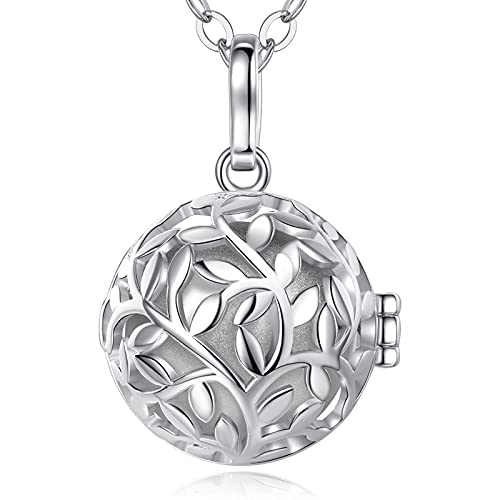 EUDORA Harmony Ball Baum des Lebens Anhänger, Bola Klangkugel Kette, Engel Anrufer Halskette Schmuck Kette Damen Mädchen Mutter Tochter Frauen Lehrer, 76,2cm von EUDORA Harmony Ball