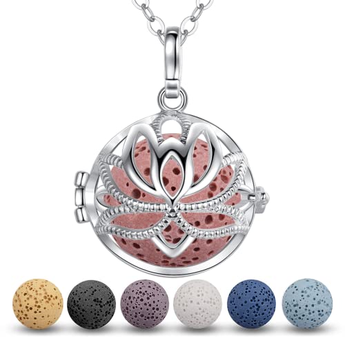 EUDORA Harmony Ball Baum des Lebens Halsketten für Frauen Aromatherapie Kette Damen Lebensbaum Anhänger Aroma Oel Diffuser Charme Schmuck Duftanhänger Natürlicher Lavastein Perlen Kette 5PCS,24" EUDORA Harmony Ball Baum des Lebens Halsketten für Frauen Aromatherapie Kette Damen Lebensbaum Anhänger Aroma Oel Diffuser Charme Schmuck Duftanhänger Natürlicher Lavastein Perlen Kette 5PCS,24" von EUDORA Harmony Ball