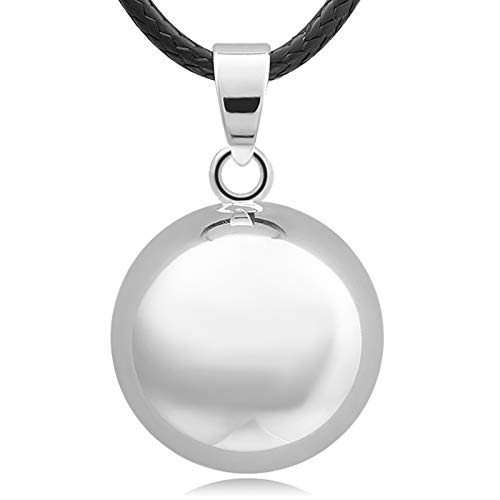 EUDORA Harmony Ball Bola Klangkugel Kette Angels Stimme Ball Anhänger Schmuck Geschenk für Schwangere Mutter Frauen Damen Pierre Kette Länge 114,3 cm Weichen Geflochtenen Seil von EUDORA Harmony Ball