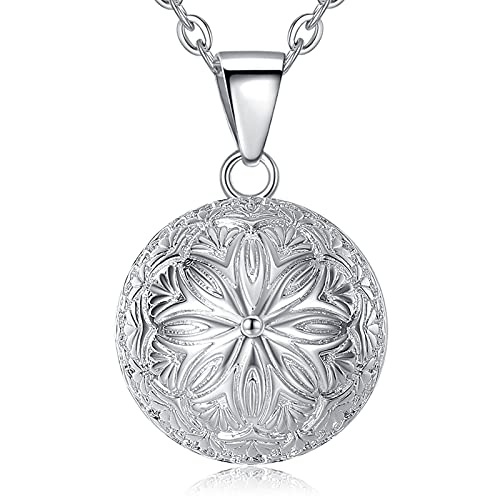 EUDORA Harmony Ball Bola Klangkugel Kette Schwangerschaft Vintage Anhänger Schmuck, Datura Blumen Klangkugel Anhänger Engel Anrufer Damen Halskette Engelsruf Schmuck, Kette 114,3 cm + 76,2 cm EUDORA Harmony Ball Bola Klangkugel Kette Schwangerschaft Vintage Anhänger Schmuck, Datura Blumen Klangkugel Anhänger Engel Anrufer Damen Halskette Engelsruf Schmuck, Kette 114,3 cm + 76,2 cm von EUDORA Harmony Ball