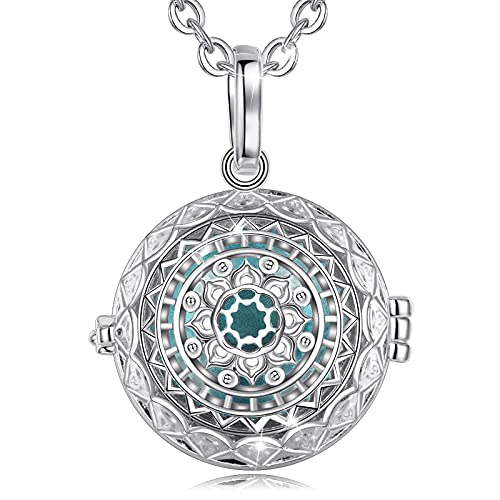 EUDORA Harmony Ball Engel Anrufer Klangkugel Halsketten für Frauen Heiliger Lotus Damen Classic Anhänger, Schmuck Damen Frauen 76,2cm + 114,3cm EUDORA Harmony Ball Engel Anrufer Klangkugel Halsketten für Frauen Heiliger Lotus Damen Classic Anhänger, Schmuck Damen Frauen 76,2cm + 114,3cm von EUDORA Harmony Ball