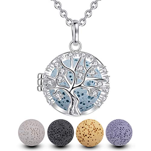 EUDORA Harmony Ball Halsketten für Frauen Aromatherapie Kette Damen Anhänger Aroma Oel Diffuser Charme Schmuck Geschenk Natürlicher Lavastein Perlen Kette 5 PCS,24" EUDORA Harmony Ball Halsketten für Frauen Aromatherapie Kette Damen Anhänger Aroma Oel Diffuser Charme Schmuck Geschenk Natürlicher Lavastein Perlen Kette 5 PCS,24" von EUDORA Harmony Ball