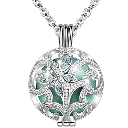 EUDORA Harmony Ball Halsketten für Frauen Schmetterling Schmuck, Angels Klingelton Klangkugeln Halsketten, Bola Klangkugel Kette Geschenk für Frauen Damen Mutter Kette Länge 114,3 cm + 76,2cm von EUDORA Harmony Ball