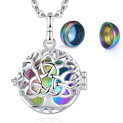 EUDORA Harmony Ball Keltischer Knoten Baum des Lebens Asche Urnen Kette für Damen, Einäscherung Schmuck Memorial Urn die Asche des Hund Katze Mutter Oma, Andenken Beerdigung Medaillon Anhänger, 61cm EUDORA Harmony Ball Keltischer Knoten Baum des Lebens Asche Urnen Kette für Damen, Einäscherung Schmuck Memorial Urn die Asche des Hund Katze Mutter Oma, Andenken Beerdigung Medaillon Anhänger, 61cm von EUDORA Harmony Ball