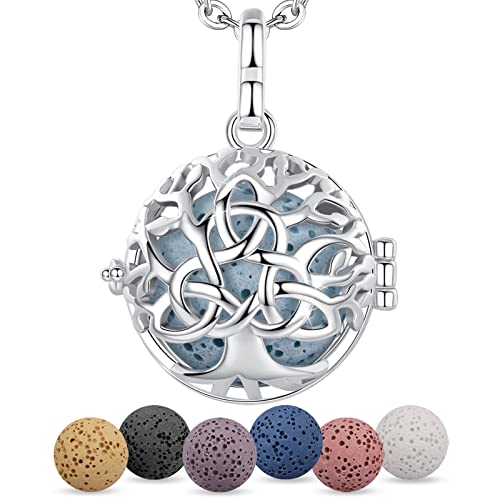 EUDORA Harmony Ball Keltischer Knoten Lebensbaum Aromatherapie Kette Damen Aroma Diffusion Halsketten Frauen Aroma Oel Diffuser Charme Anhänger Yoga Meditations Schmuck Geschenke für Damen 7PCS, 24" EUDORA Harmony Ball Keltischer Knoten Lebensbaum Aromatherapie Kette Damen Aroma Diffusion Halsketten Frauen Aroma Oel Diffuser Charme Anhänger Yoga Meditations Schmuck Geschenke für Damen 7PCS, 24" von EUDORA Harmony Ball