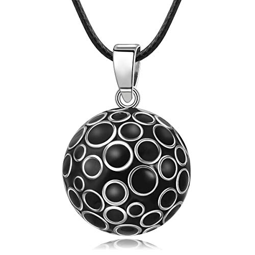 EUDORA Harmony Ball Keltischer Schmuck Halskette, Der Ursprung des Lebens Bola Klangkugel Kette Originelles Geschenk für Frauen Damen Mutter Pierre Kette Länge 114,3 cm Weichen Geflochtenen Seil von EUDORA Harmony Ball