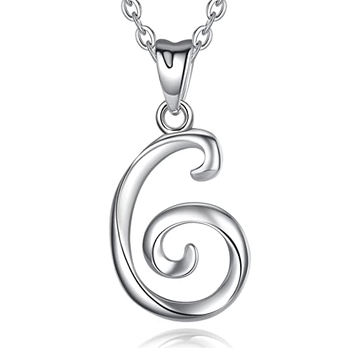 EUDORA Harmony Ball Kette mit Buchstaben G für Damen Sterling Silber 925, Halskette mit Anfang Buchstaben G Kette mit Namen Alphabet Initialen Anhänger Schmuck Geschenk für Frauen Mama Freundin, 45CM von EUDORA Harmony Ball