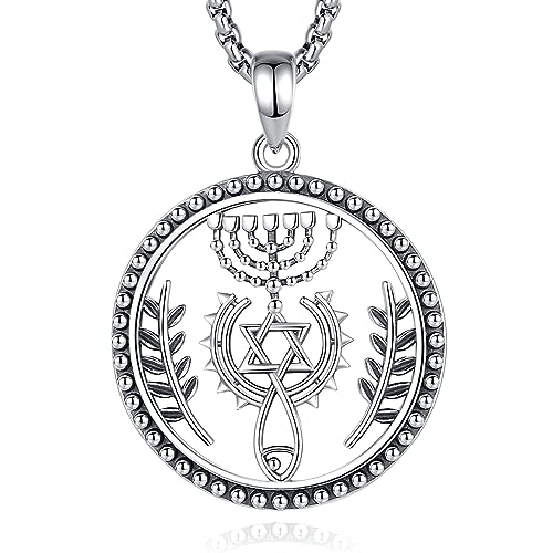 EUDORA Harmony Ball Messianisches Siegel Kette für Damen Herren Sterling Silber 925, Das Eingepfropfte Symbol des Messianischen Judentums Amulett Anhänger Schmuck Geschenk für Frauen Männer,20 Zoll EUDORA Harmony Ball Messianisches Siegel Kette für Damen Herren Sterling Silber 925, Das Eingepfropfte Symbol des Messianischen Judentums Amulett Anhänger Schmuck Geschenk für Frauen Männer,20 Zoll von EUDORA Harmony Ball