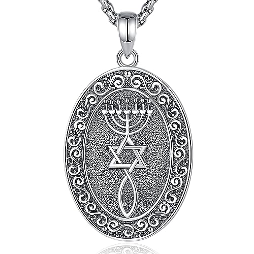 EUDORA Harmony Ball Messianisches Siegel Kette für Damen Herren Sterling Silber 925, Das Eingepfropfte Symbol des Messianischen Judentums Amulett Anhänger Schmuck Geschenk für Männer Frauen,20 Zoll EUDORA Harmony Ball Messianisches Siegel Kette für Damen Herren Sterling Silber 925, Das Eingepfropfte Symbol des Messianischen Judentums Amulett Anhänger Schmuck Geschenk für Männer Frauen,20 Zoll von EUDORA Harmony Ball