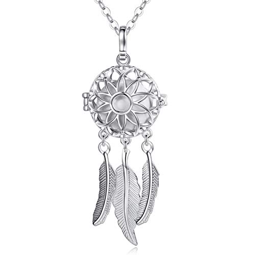 EUDORA Harmony Ball Traumfänger Glücksbringer Kette, Engel Anrufer Anhänger Halskette, Bola Klangkugel Kette Schmuck Mädchen Mama Mutter Schwester, 76,2cm EUDORA Harmony Ball Traumfänger Glücksbringer Kette, Engel Anrufer Anhänger Halskette, Bola Klangkugel Kette Schmuck Mädchen Mama Mutter Schwester, 76,2cm von EUDORA Harmony Ball