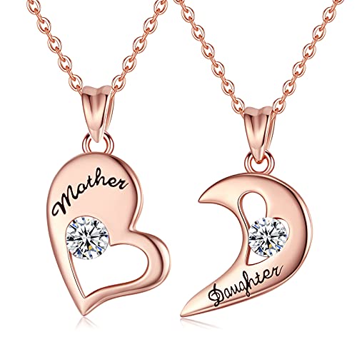 EUDORA Mutter Tochter Kette für Frauen Mutterliebe Doppelte Herz S925 Sterling Silber Mama Roségold Halskette Mutter Anhänger für Damen Schmuck 45,7cm Kette, Geschenk für Mama Tochter Ehefrau EUDORA Mutter Tochter Kette für Frauen Mutterliebe Doppelte Herz S925 Sterling Silber Mama Roségold Halskette Mutter Anhänger für Damen Schmuck 45,7cm Kette, Geschenk für Mama Tochter Ehefrau von EUDORA Harmony Ball