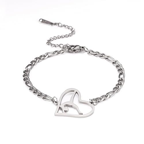 EUEAVAN Inspirierend Turner Armband Liebe Charms Gymnastik Armband Ballerina Sport Liebhaber Tanz Solo Gymnastik Team Schmuck Frau Trainer Tochter (silber) von EUEAVAN