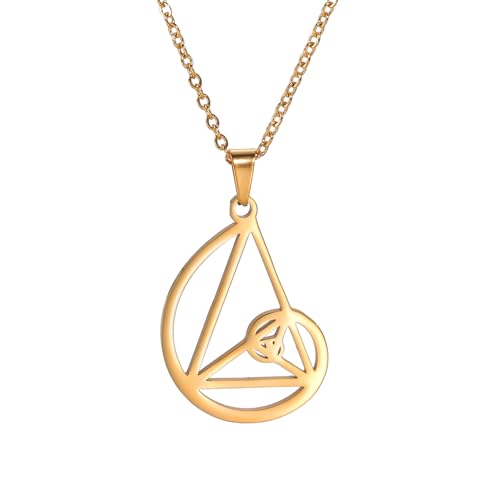 Fibonacci Spirale Halskette Goldener Schnitt Halskette Goldener Schnitt Anhänger Fibonacci-Zahlen Schmuck Heilige Geometrie Mathematik Lehrer Architekt Geschenke Frauen Männer (Fibonacci-Gold) von EUEAVAN