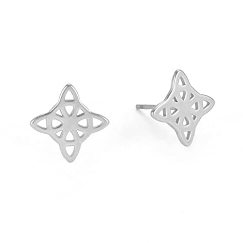 Zierliche Keltische Knoten Ohrringe Ohrstecker Hexenknoten Ohrringe Minimalistisch Ausgehöhlt Wikinger Glücks Accessoires Irischer Schmuck Mädchen Frauen Valentinstag (p) von EUEAVAN