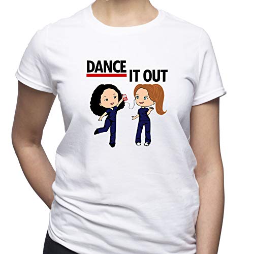 Dance It Out Cristina Yang Meredith Grey Grey Anatomy Shirt Damen T-Shirt Weiß L von EUGINE DREAM