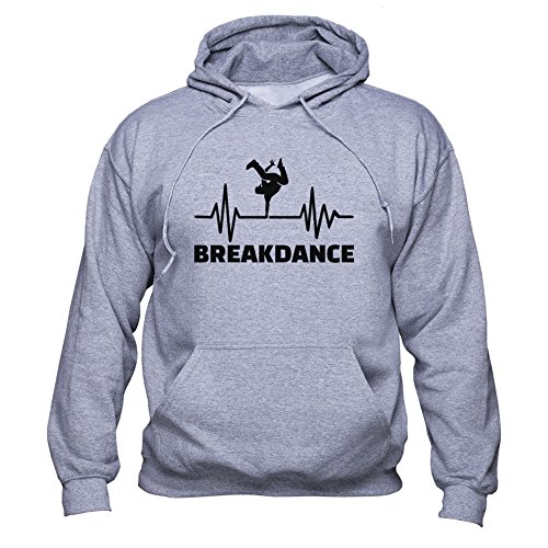EUGINE DREAM Breakdance Sweatshirt Street Dance Hoodie Break Dancer Pullover Gift for Breakdancer Men Women Unisex Kapuzenpullover Grau M von EUGINE DREAM