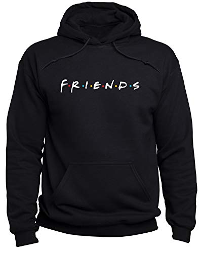 EUGINE DREAM Friends Logo Friends Sweatshirt Unisex Kapuzenpullover Schwarz 4XL von EUGINE DREAM