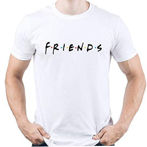 Friends TV Logo Friends TV Series Herren T-Shirt Weiß S von EUGINE DREAM