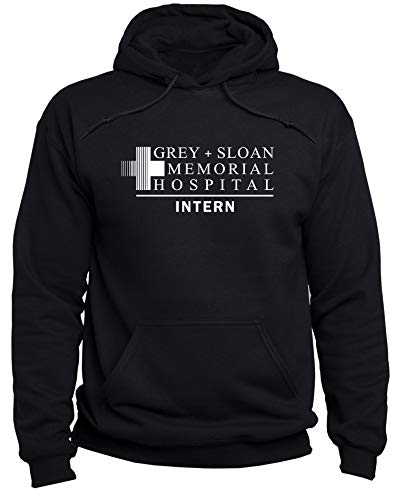 EUGINE DREAM Grey Sloan Hospital Intern Greys Anatomy Tv Series Unisex Kapuzenpullover Schwarz 4XL von EUGINE DREAM