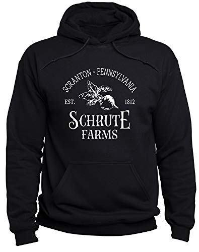 EUGINE DREAM Schrute Farms Dwight Schrute Pulli Unisex Kapuzenpullover Schwarz L von EUGINE DREAM