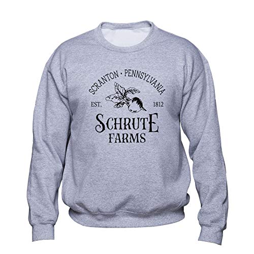 EUGINE DREAM Schrute Farms Scranton Pennsylvania The Office Tv Show Sweater Unisex Sweatshirt Grau M von EUGINE DREAM