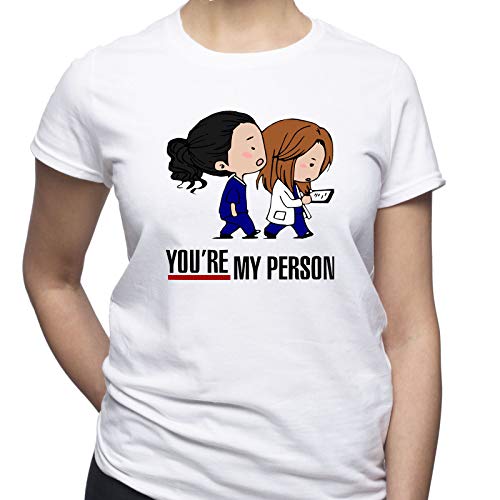 You Are My Person Meredith Grey Cristina Yang Greys Anatomy Shirt Damen T-Shirt Weiß S von EUGINE DREAM