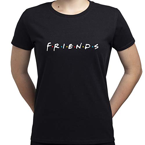 Friends Logo Friend TV Show Shirt Damen T-Shirt Schwarz XXL von EUGINE DREAM