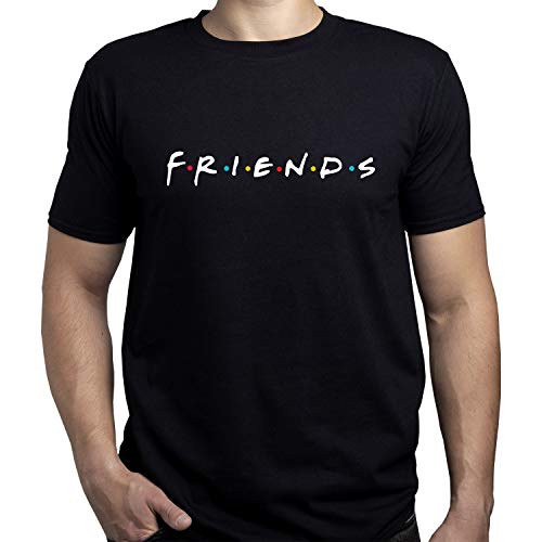 Friends Logo Friend TV Show Shirt Herren T-Shirt Schwarz XXL von EUGINE DREAM