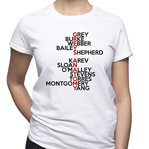 Grey Anatomy Tv Characters Grey's Anatomy Damen T-Shirt Weiß M von EUGINE DREAM