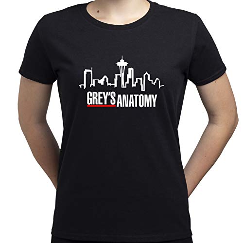 Grey's Anatomy Logo Greys Anatomy Shirt Damen T-Shirt Schwarz S von EUGINE DREAM