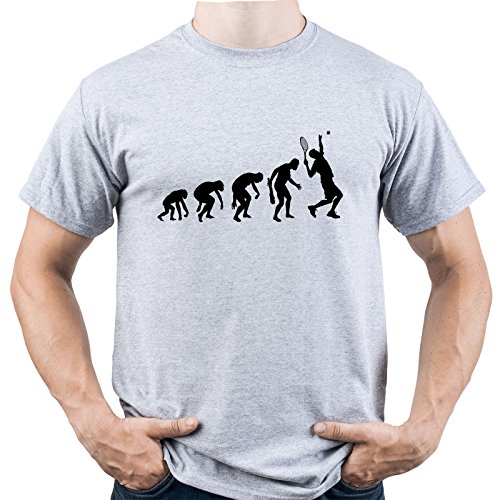 Tennis Player Evolution Herren T-Shirt Grau XL von EUGINE DREAM