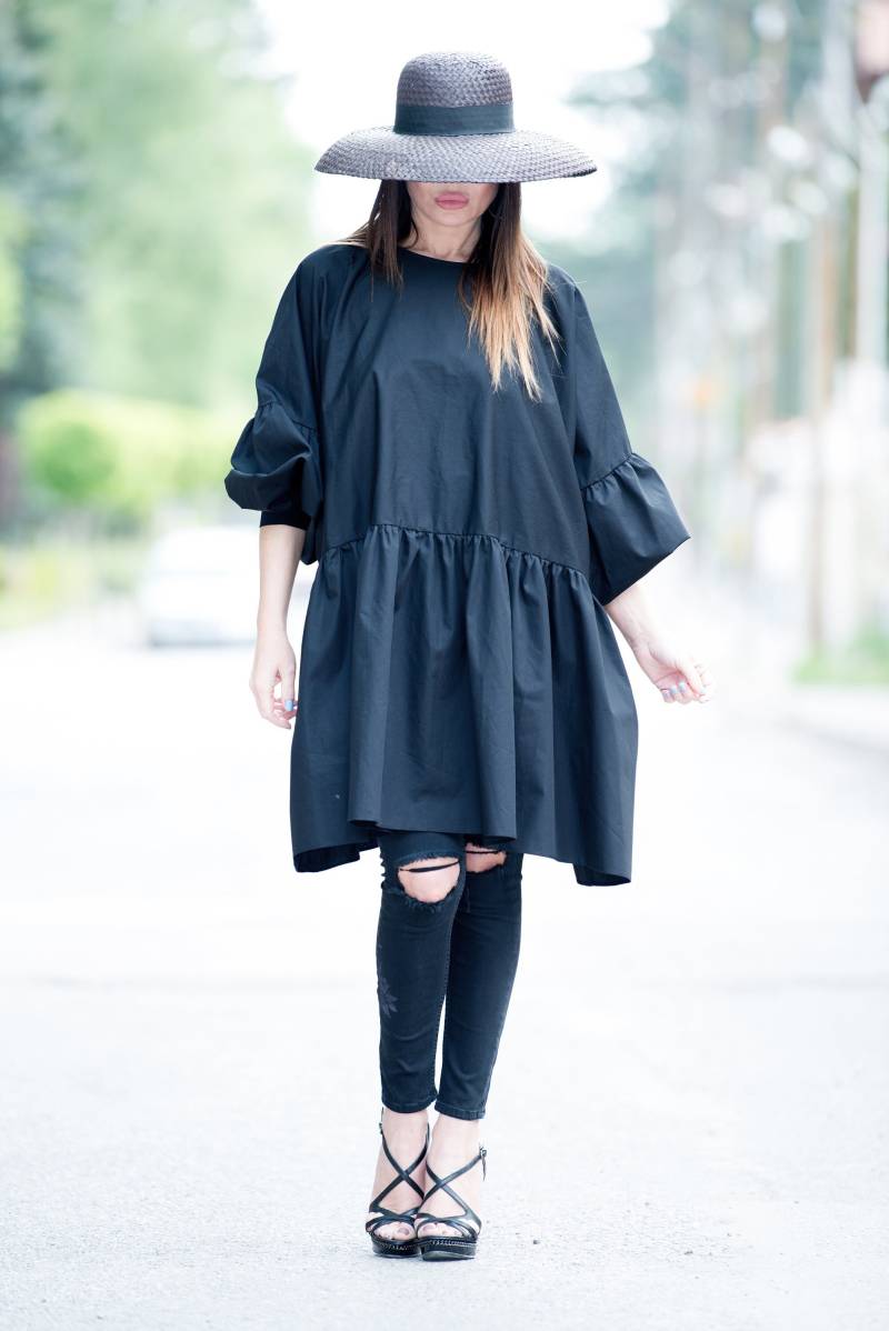 Maxi Tunika Top, Silvester Party Tunika, Volants Top Kleid, Oversize Lockeres Lässige Marcy - Tu0458Ct Maxi Tunika Top, Silvester Party Tunika, Volants Top Kleid, Oversize Lockeres Lässige Marcy - Tu0458Ct von EUGfashion